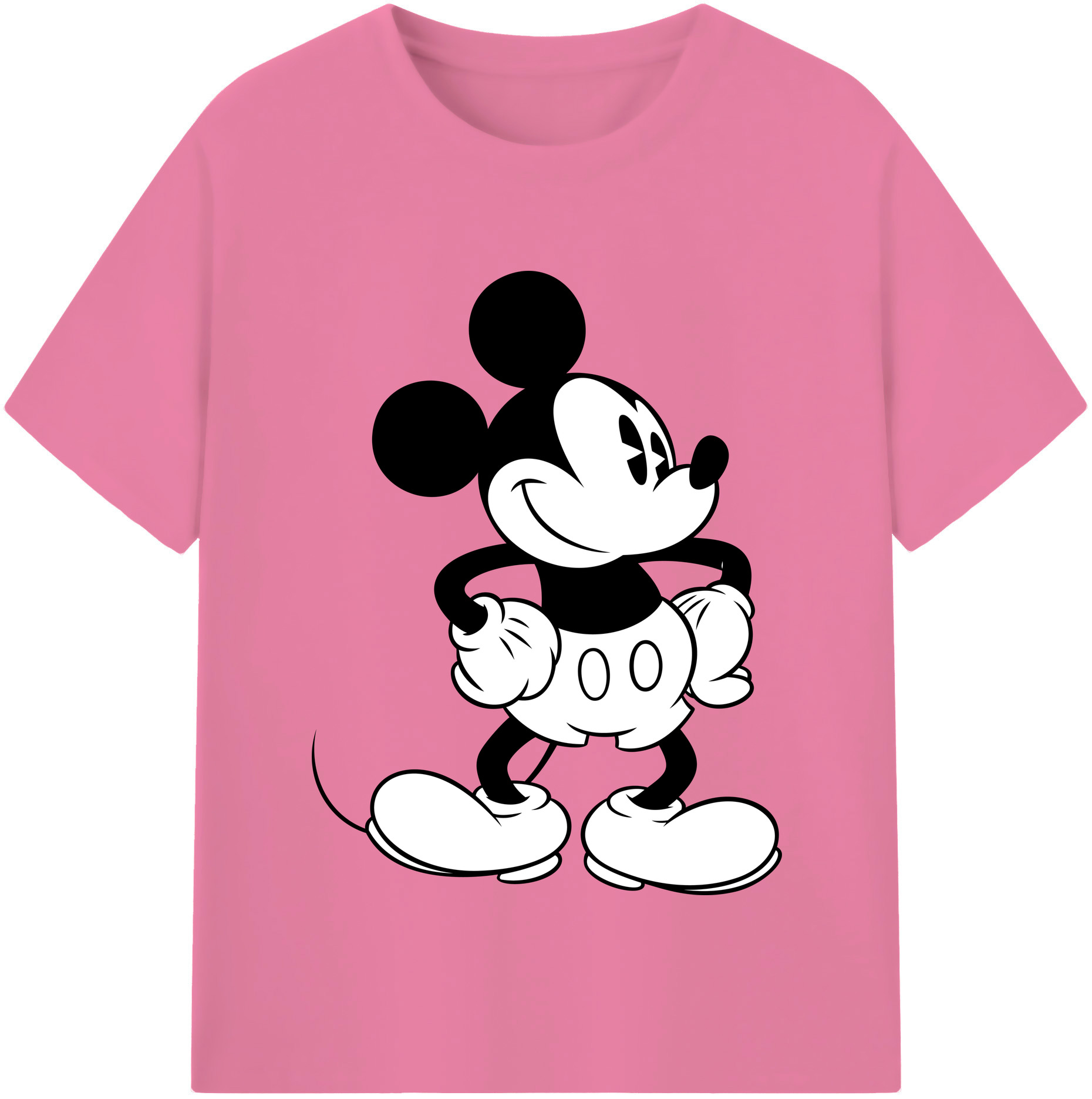 （画像用） ミッキーマウス Mickey Mouse 綿100％半袖Tシャツ（フロントプリント）